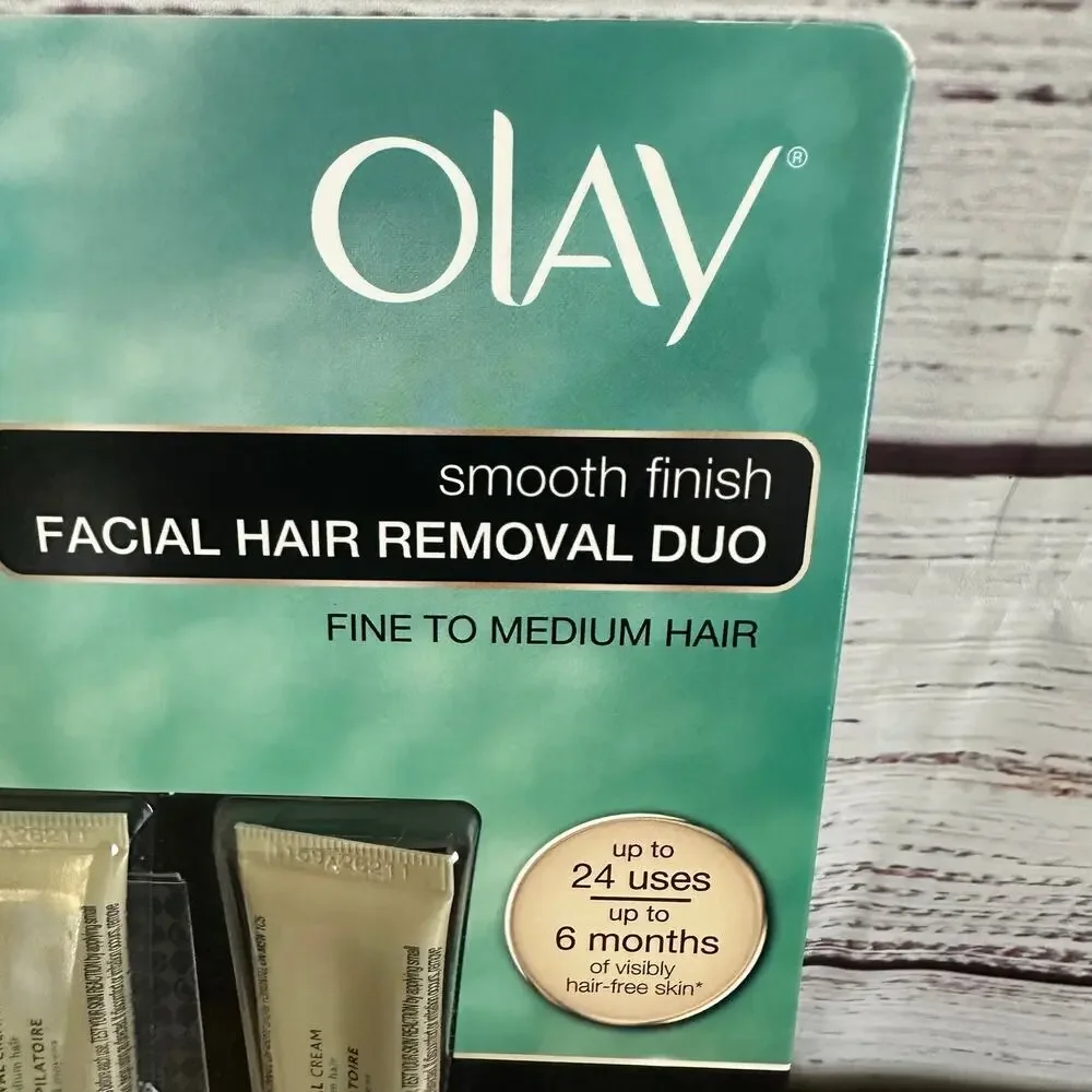 NEW Olay Smooth Finish Facial Hair Remover Duo Fine to Medium Hair RARE Sealed